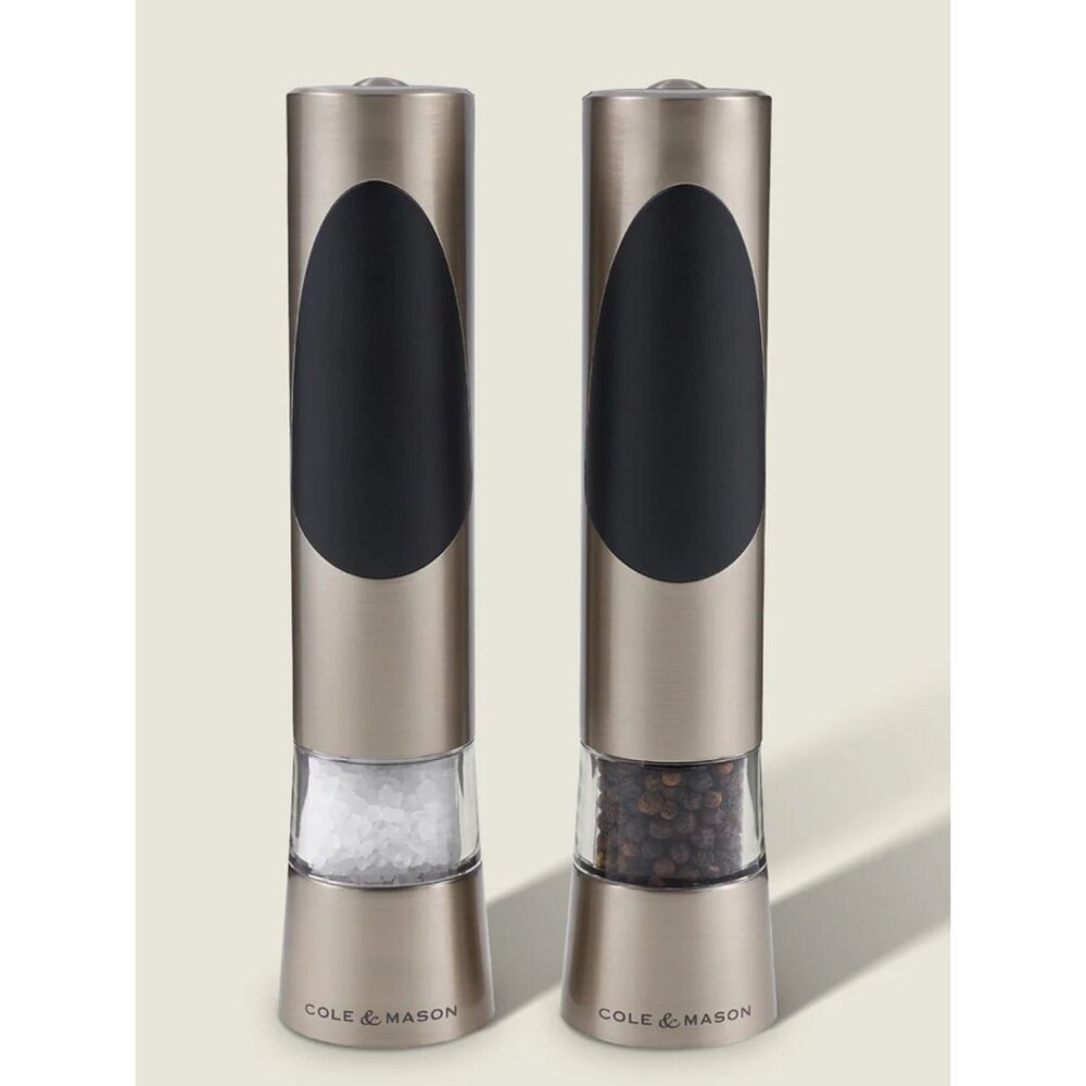 Cole & Mason Richmond Electronic Salt & Pepper Mill Set New